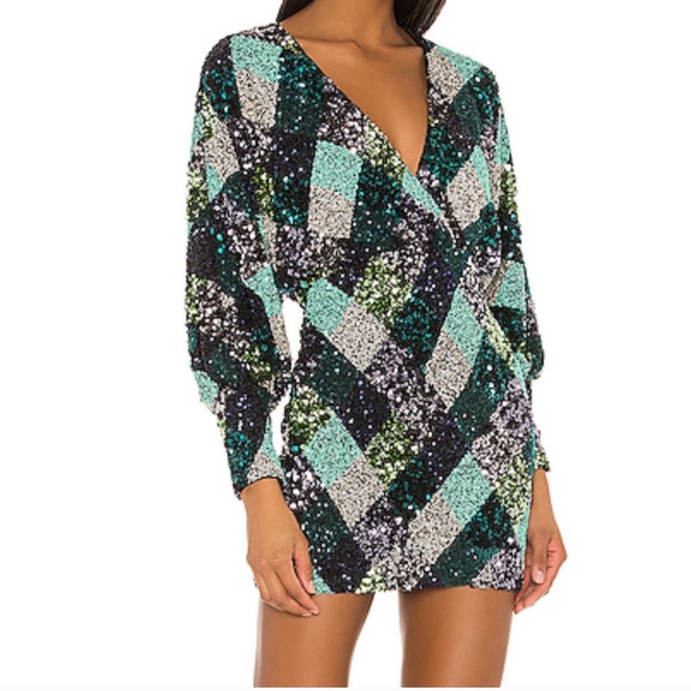 Song Of Style Catcher Sequin Mini Dress Sz XS